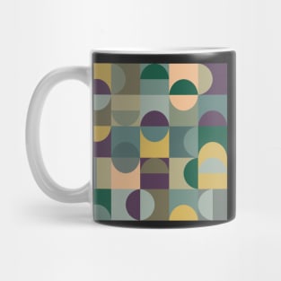 Squares Nordic Retro Vintage Abstract Pattern Mug